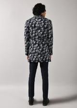 Star Houndstooth Trench
