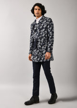 Star Houndstooth Trench