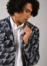 Star Houndstooth Trench