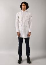 Ivory Memoir trench Kurta