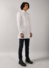 Ivory Memoir trench Kurta
