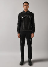 Morse code Denim jacket