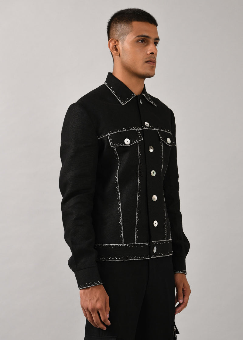 Morse code Denim jacket
