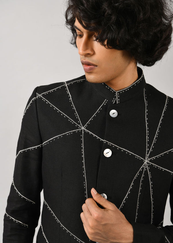 Fence Wire Bandhgala Jacket