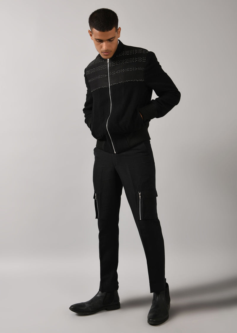 Morse Code Bomber Jacket 