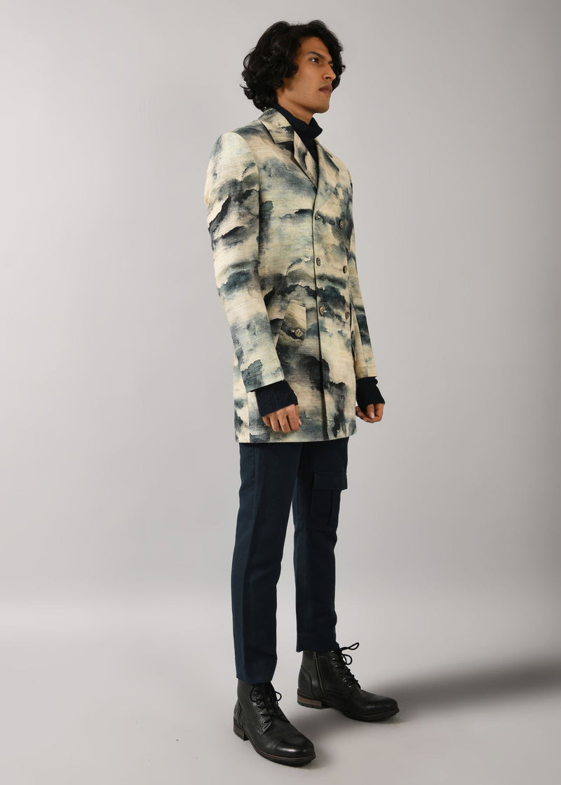 Camouflaged Clouds double breasted Jacket