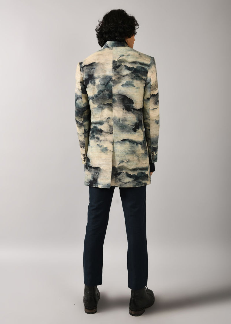 Camouflaged Clouds double breasted Jacket