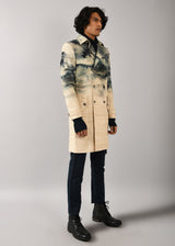 Camo-Clouds Trench Coat