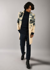 Camo-Clouds Trench Coat