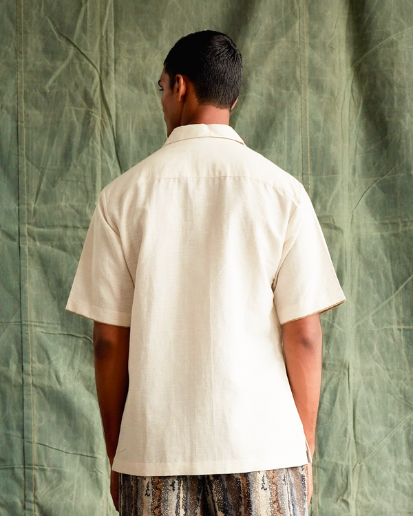 Earth Embroidered Patch Pocket Shirt
