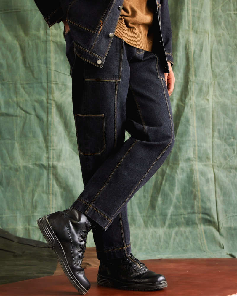 Multi Thread Cargo Denim Trousers