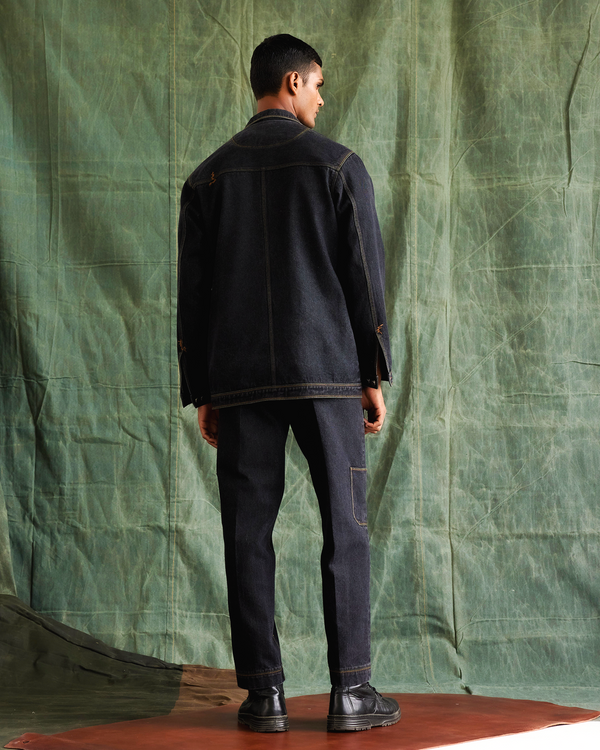 Multi Thread Cargo Denim Trousers