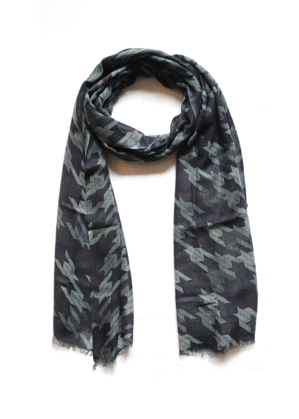 Houndstooth Print Scarf