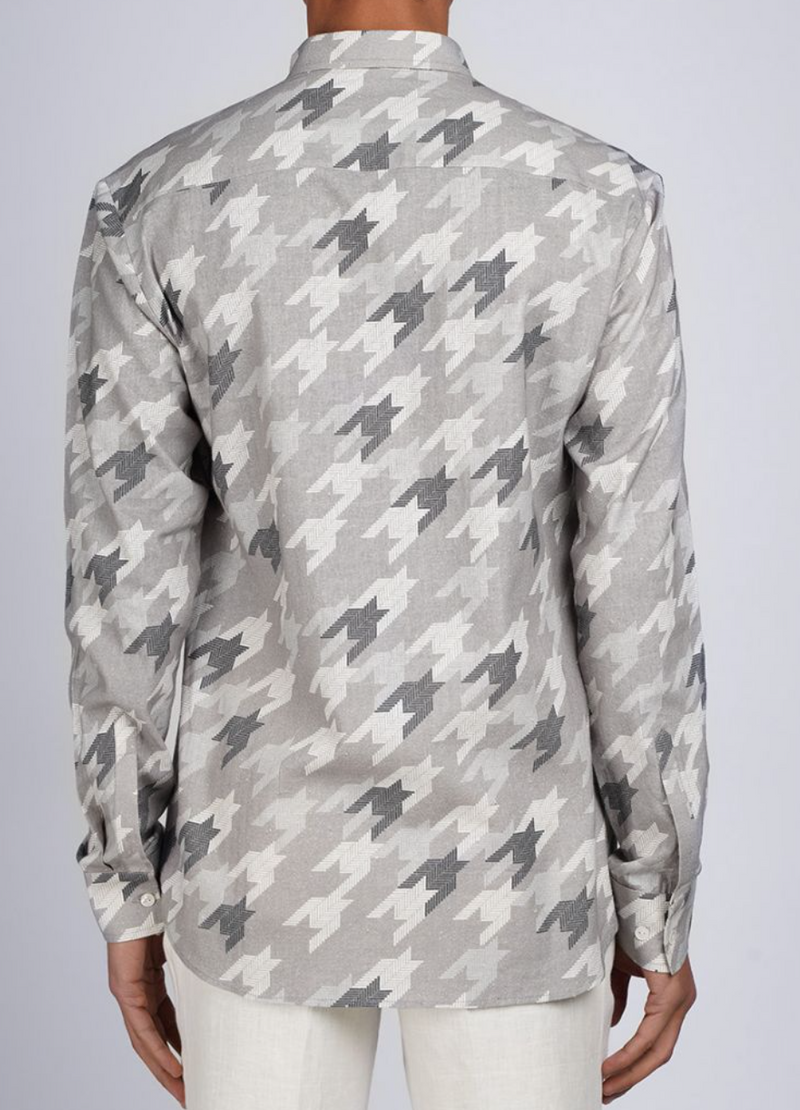 Grey Houndstooth Shirt