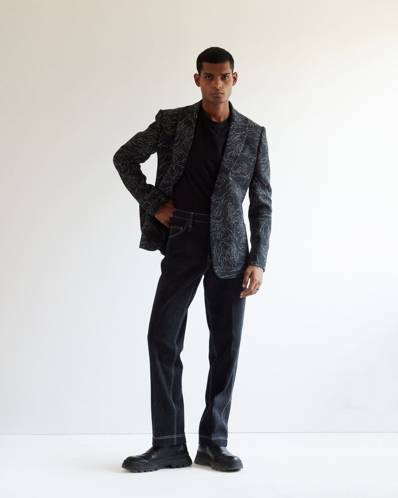 Black Hole Printed Blazer