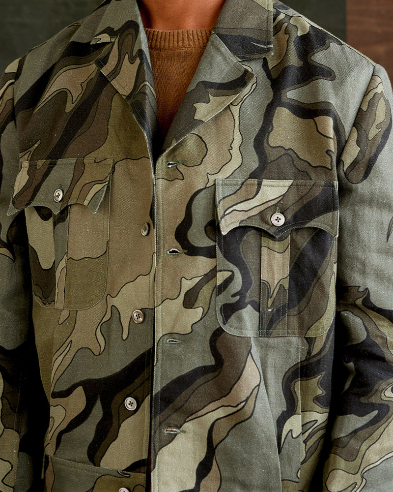 Molten Camouflage Vintage Cropped Jacket